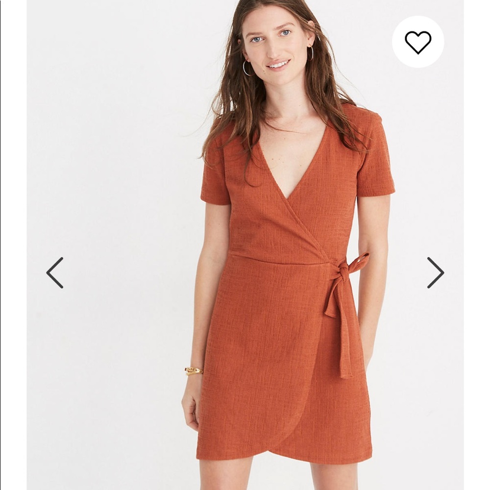 Madewell Pink Texture & Thread Side-Tie Dress
